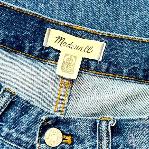 👖💙 MADEWELL Super Wide Leg Vintage Jeans | Sz 28 | High Waist Distressed 90s - Picture 3 of 6